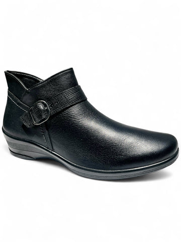 Bota Confort Mujer Piel Negra 8077
