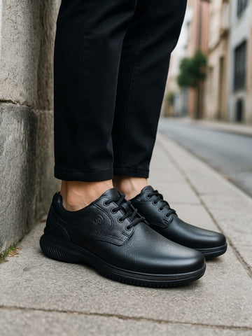 Zapato Casual Caballero Choclo Piel Negra 413