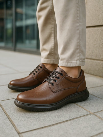 Zapato Casual Caballero Choclo Piel Café 413